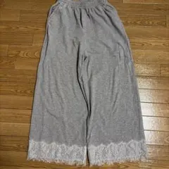 美品　LOWRYSFARM スウェットレースワイドパンツのサムネイル