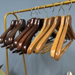 木製スーツハンガー 12本セット