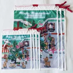 サンリオ　サンリオキャラクター　紐付きショップ袋　クリスマス限定デザイン