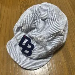 古着　DOUBLE.B ストライプキャップ　ミキハウス