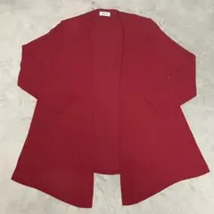【wit way】 バーガンディ スタイリッシュ長袖カーディガン