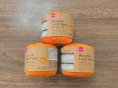 DAISO リサイクルレース糸 マリーゴールド 3玉セット