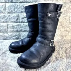 美品☆UGG アグ エンジニアムートンブーツ レザー シボ革 ブラック 24cm 2026年最新】uggブーツケンジントンの人気アイテム - メルカリ