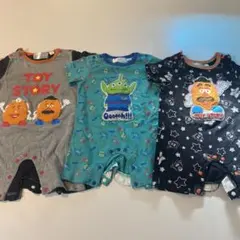 ベビードール　ディズニー　トイストーリーロンパース　３点セット