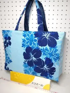 トートバッグ サブ ショルダー リバーシブル ハワイ ハイビスカス ハンドメイド