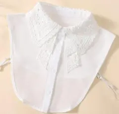 つけ襟 レース　ホワイト 上品 華やか フォーマル　白　発表会　結婚式