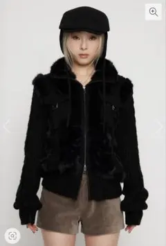 【最安値】LAGUAGEM POMPOM FAUX ファージャケット セール】POMPOM FAUX ファージャケット（その他アウター