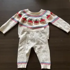 ベビーギャップ　子ども服　上下セット　クリスマスコーデ