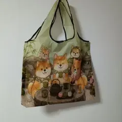 柴犬 エコバッグ 和風 庭園 お茶会（新品）