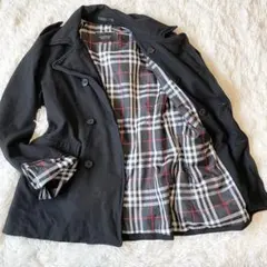 バーバリーブラックレーベル トレンチ風ジャケット 袖襟ワイヤー入り ノバチェック