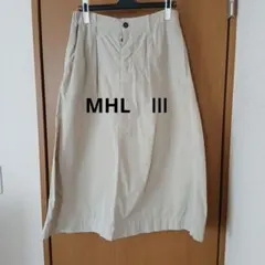 MHL. マーガレットハウエル　ファインコットン ポプリンスカート　ベージュのサムネイル