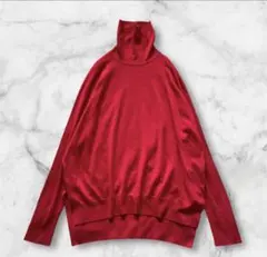 JOHN SMEDLEY ジョンスメドレー　ハイゲージタートルウールニット 赤のサムネイル