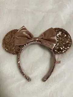 ミニー耳カチューシャ ゴールド スパンコール