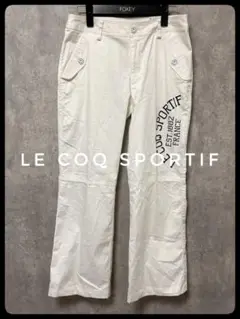 ✴️le coq sportif ゴルフパンツ ロゴプリント アイボリー