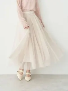 earth music&ecology チュールフレアスカート