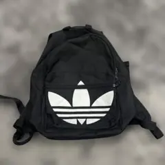 adidas トレフォイル でかロゴ ブラック リュック