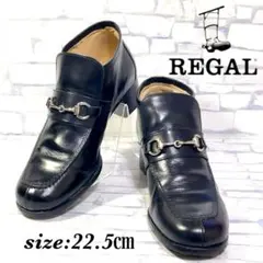 REGAL Tailored ホースビット 本革 黒 ショートアンクル ブーツのサムネイル