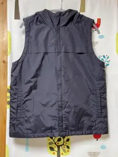 【美品】 old UNIQLO オールドユニクロ ナイロンベスト フード 紺タグ