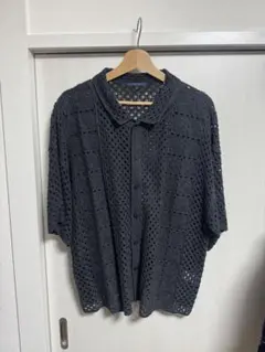 【美品】CPCM クロシェ編み 半袖ニットシャツ Mのサムネイル