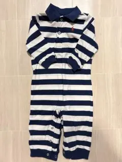 ラルフローレン　ロンパース　ボーダー　男の子　紺　白