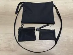 無印良品 サコッシュ&ダブルファスナーケースS &カードケース 3点セット