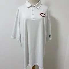 ラッセル ポロシャツ 襟付 半袖 裾スリット ビッグサイズ XXL 白 メンズのサムネイル