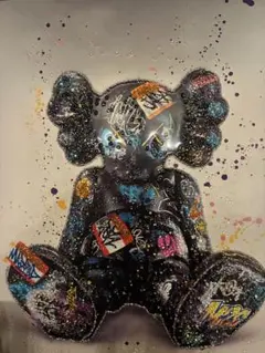 水晶絵 KAWS カウズ コンパニオン アートパネル クリスタル 立体 絵画