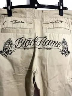 BLACK FLAME 刺繍 ワークパンツ 32 プレイングハンドのサムネイル