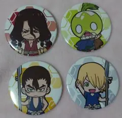 Dr.STONE 缶バッジ 獅子王司、スイカ、金狼、銀狼 4個セット