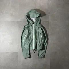 Columbia shell jacket 黄緑 短丈 ドローコード