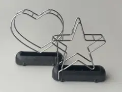レトロ ハート型 星型 傘立て 5本収納 コンパクト 2個セット