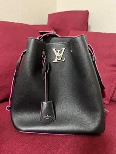 美品！ルイヴィトン ロックミー バケット ショルダーバッグ ブラック ピンク
