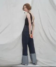 【MECRE】ロールアップオーガニックデニムパンツ