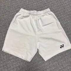 YONEX ホワイト ハーフパンツ ロゴ付き