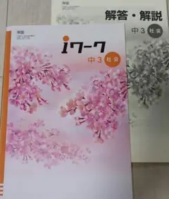 塾専用教材　iワーク 中3 社会 + 解答・解説　ｉワーク　アイワーク