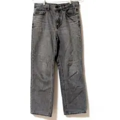 GU ストレートデニムパンツ L ハイウエスト