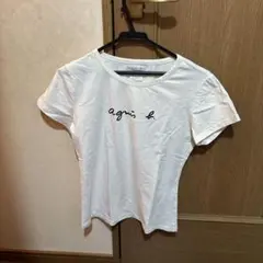 アニエスベー　agnies b. ロゴ　Tシャツ　ホワイト　サイズ3のサムネイル