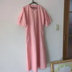 美品無印良品 半袖 ロングシャツワンピース