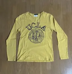 UCLA カレッジロゴ 長袖 Vネック カットソー イエローのサムネイル