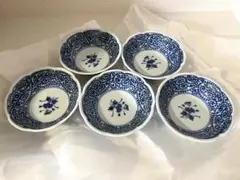 ◇彩華◇美濃焼 渓南窯 伝統文様 蛸唐草 高台小鉢5客セットのサムネイル