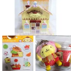 ブタメンマ スコットキーホルダー ポムポムプリン 小物入れ ぷくぷくシール