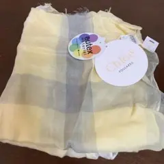 Chloe FOULARDS ストール イエロー チェック柄のサムネイル