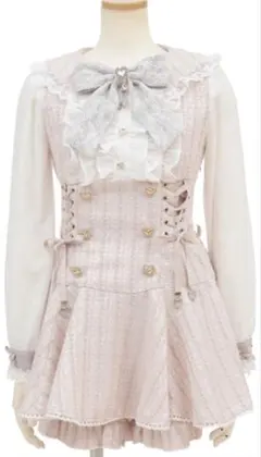 リズリサ メッセージリボンツイードセットアップFree:ピンク