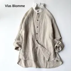 Vlas Blomme リネン100% 襟フリルブラウス 日本製 オーバーサイズのサムネイル