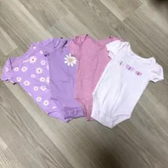 Pekkle ベビー 半袖ロンパース 4枚セット 6Mのサムネイル