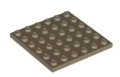 レゴ　3958　プレート　6x6　ダークタン　5個
