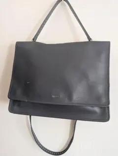 アニエス・ベー レザー トート ショルダーバッグ ストラップ付き メンズにも