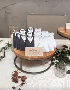 結婚式　プチギフト　サプライズリング　タキシードとドレスのギフトボックスセット