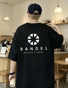 BANDEL グラフィック バックロゴ Tシャツ ブラック Q11難ありのサムネイル