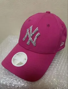 NEW ERA ニューエラ キャップ ピンク ラインストーン - メルカリ
